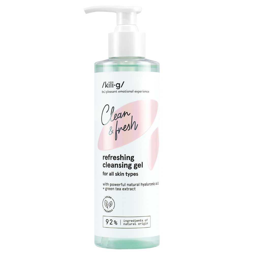 4770001000243_01 Kilig Clean & Fresh Cleansing Gel | Καθαριστικό Ζελ Προσώπου με Υαλουρονικό & Πράσινο Τσάι - Image 1