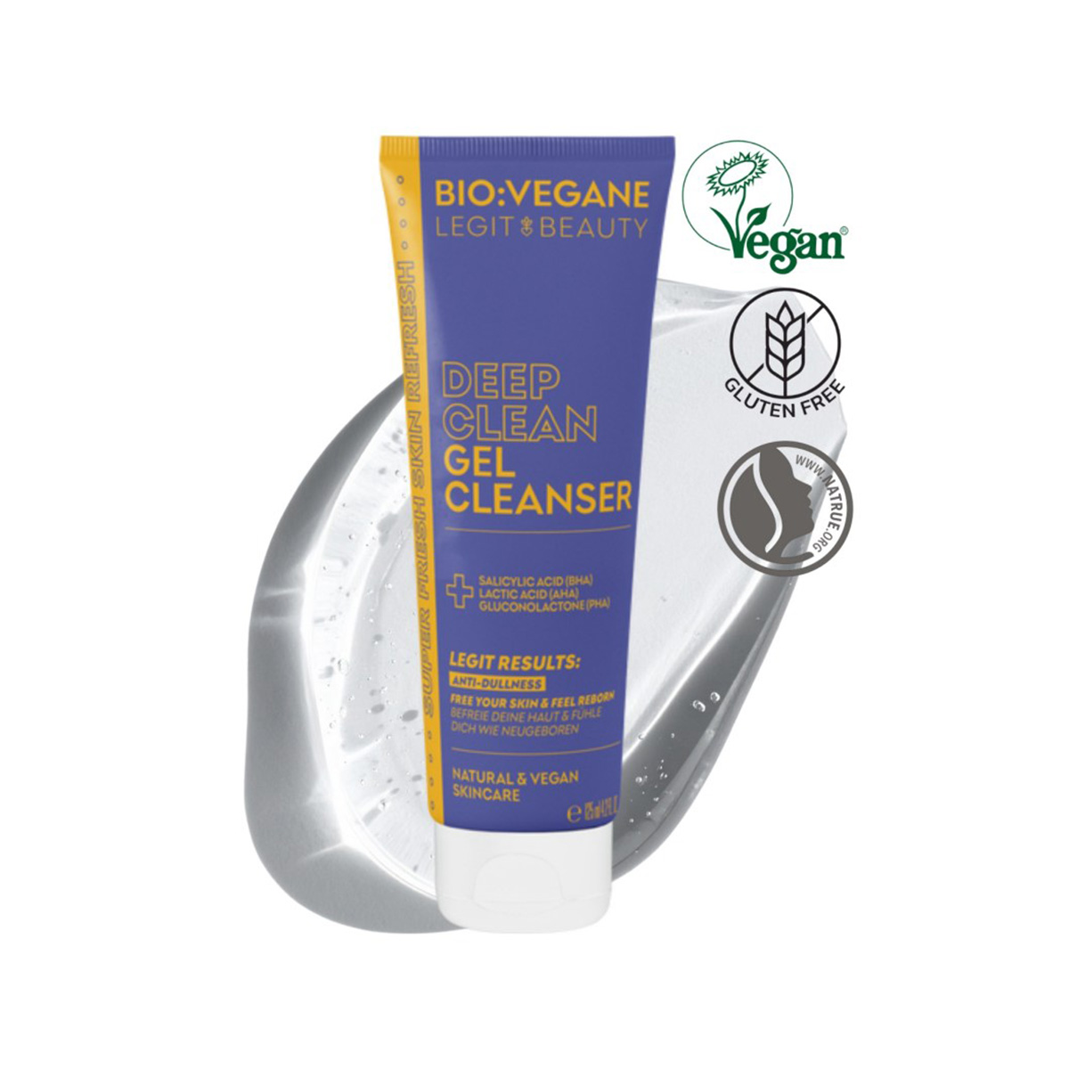 BIOVEGANE2 BIO:VÉGANE | Καθαριστικό Τζελ με AHA, BHA & PHA Οξέα για Βαθύ Καθαρισμό & Λάμψη - Image 1