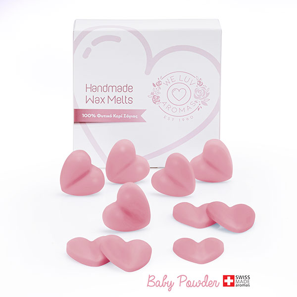 Χειροποίητα Wax Melts Baby Powder απο 100% Φυτικό Κερί Σόγιας 10 τεμαχίων - We Luv Aromas Χειροποίητα Wax Melts Baby Powder απο 100% Φυτικό Κερί Σόγιας 10 τεμαχίων - We Luv Aromas