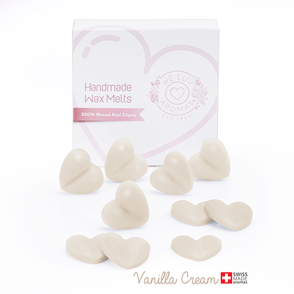 Χειροποίητα Wax Melts Vanilla Cream απο 100% Φυτικό Κερί Σόγιας 10 τεμαχίων - We Luv Aromas Χειροποίητα Wax Melts Vanilla Cream απο 100% Φυτικό Κερί Σόγιας 10 τεμαχίων - We Luv Aromas