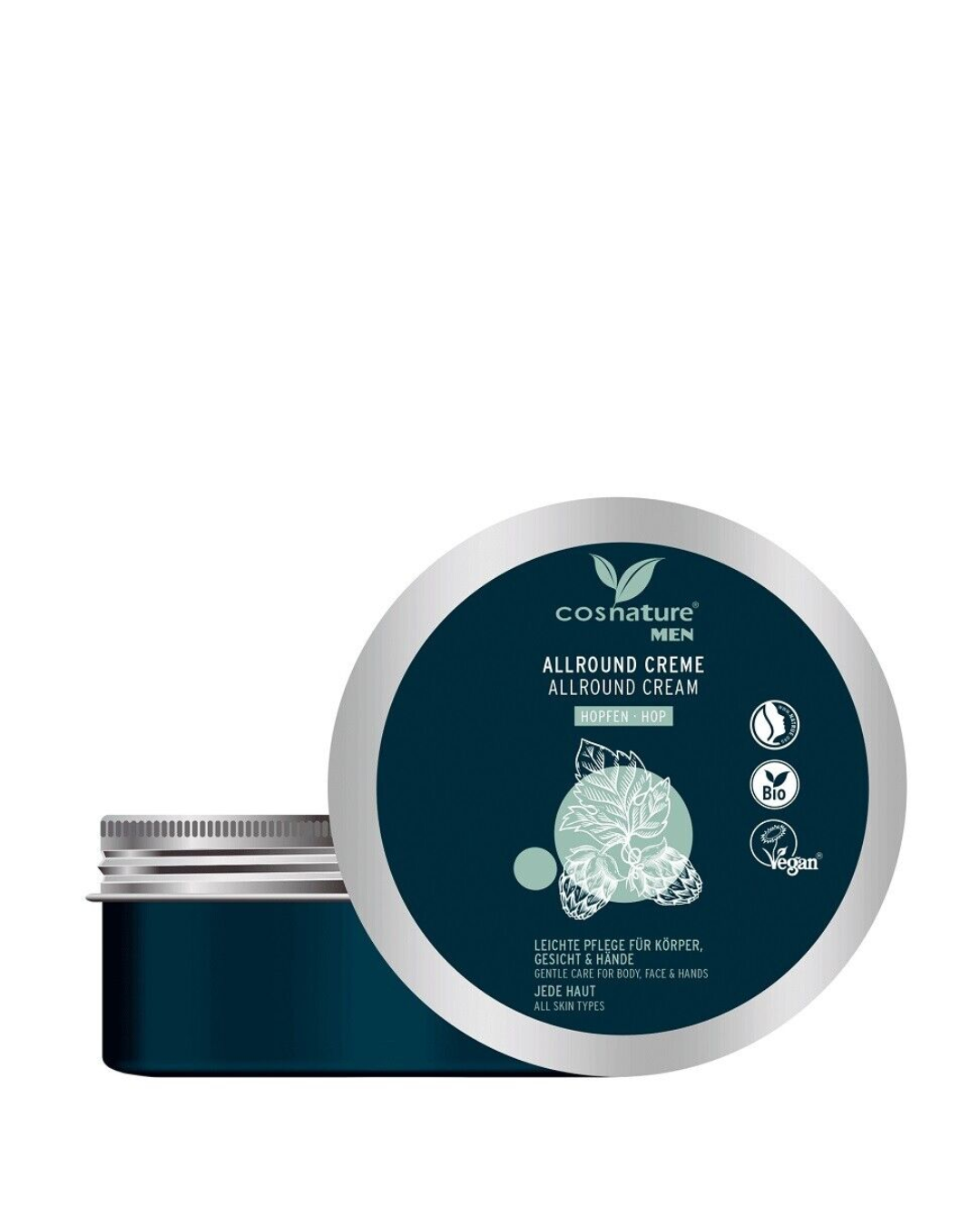 MEN All-Round Cream Ηops 150ml(1) Cosnature MEN All-Round Cream Ηops Φυσική Ανδρική Κρέμα για Πρόσωπο, Σώμα & Χέρια - Image 1