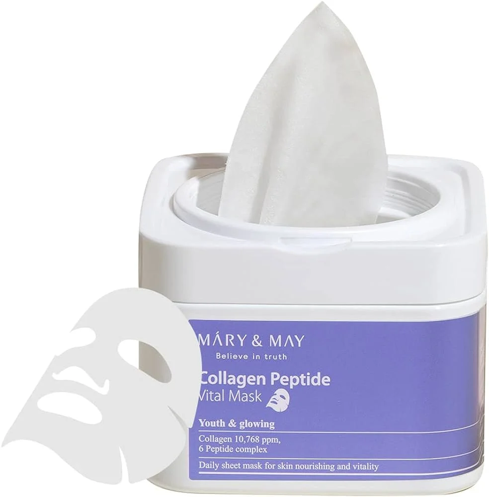 box1 Mary & May Collagen Peptide Vital Mask 30pcs - Image 1