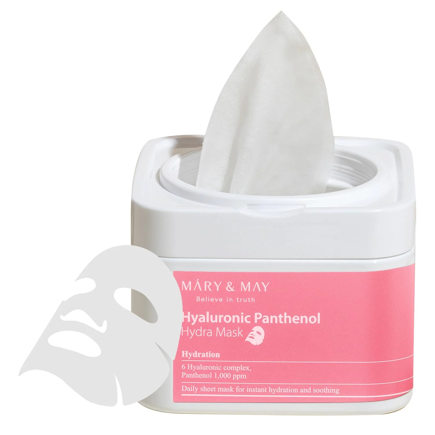 box4 Mary & May Hyaluronic Panthenol Hydra Mask 30 τεμάχια - Image 1